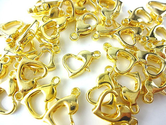 Heart Kanikan 30 pcs / 12 mm★金/金屬配件/配件 第1張的照片