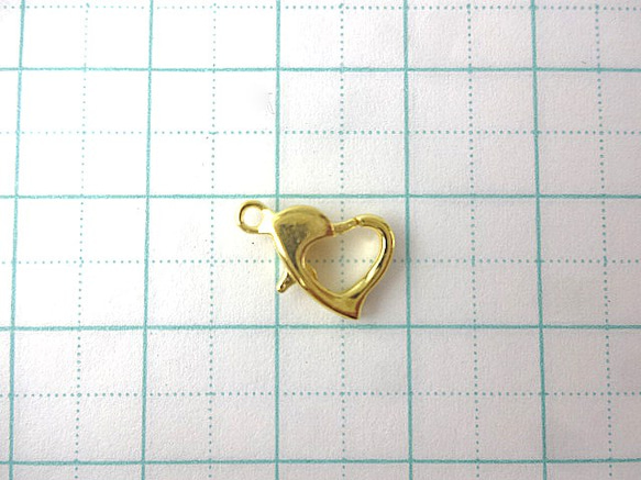 Heart Kanikan 30 pcs / 12 mm★金/金屬配件/配件 第2張的照片