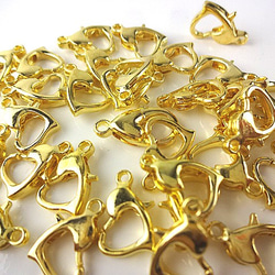 Heart Kanikan 30 pcs / 12 mm★金/金屬配件/配件 第3張的照片