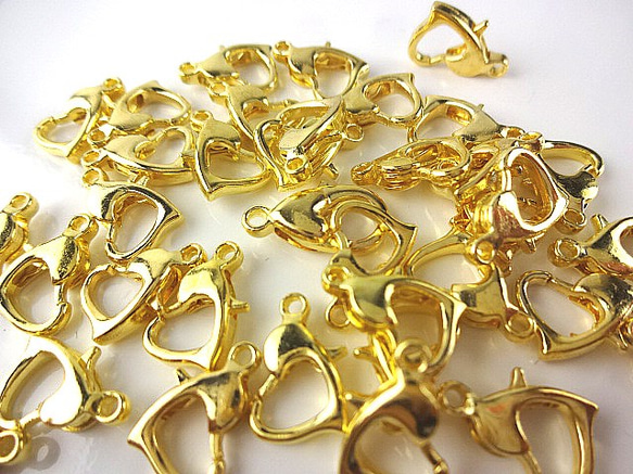 Heart Kanikan 30 pcs / 12 mm★金/金屬配件/配件 第3張的照片