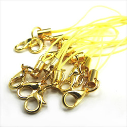 [10 件] 蟹罐帶 ★ 黃色 x 金色 ★ 帶蟹罐帶金屬配件 (kanisuto-g10) 第2張的照片