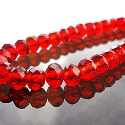 玻璃珠 6 毫米 30 顆紅色/紅色鈕扣式切割珠子 Sun Catcher (garascut6) 第1張的照片