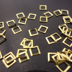 金屬零件40件/方形格子/金色★金屬螺柱★釘樹脂裝飾件/ k24 第1張的照片