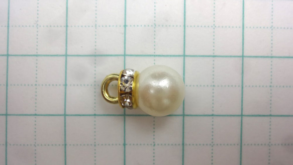 8個珍珠配飾Rondel / 8毫米★水鑽金配件 第2張的照片