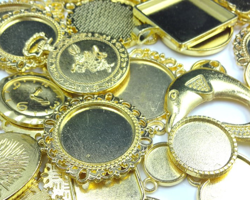 ゴールド ミール皿 30枚セット☆福袋☆アソート レジン アクセサリー