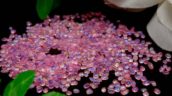 玻璃粒10g ★ 粉色 ★ 極光種子 ★ 樹脂封裝材料/玻璃/沙邦球/碎玻璃 第3張的照片