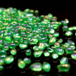 玻璃粒10g★綠色★極光種子★樹脂封裝材料/玻璃/沙邦球/碎玻璃 第2張的照片