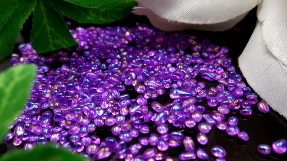 玻璃粒10g★紫色★極光種子★樹脂封裝材料/玻璃/沙邦球/碎玻璃 第3張的照片