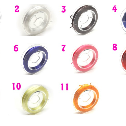 選べるカラー!! 約10m巻×4個☆オペロンゴム☆ブレスレット用ゴム  