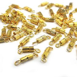 1 piece with screw-type clasp can ★ Gold ★ String clasp fastener 第3張的照片