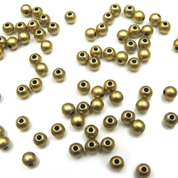 啞光珠6毫米約100顆★黃金★墊片丙烯酸珠 第2張的照片
