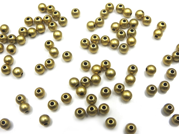 啞光珠6毫米約100顆★黃金★墊片丙烯酸珠 第2張的照片