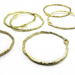 [6件]變形環零件★35毫米★金★金屬配件設計戒指魅力框架 第3張的照片