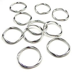 【10件】扭曲變形環零件★32mm/銀色★設計環（marukandh-32） 第1張的照片