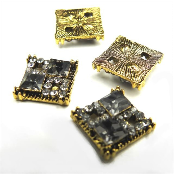 Bijou Design Cabochon [4pieces] ★ gc04 ★ Square Square Antique S 第3張的照片