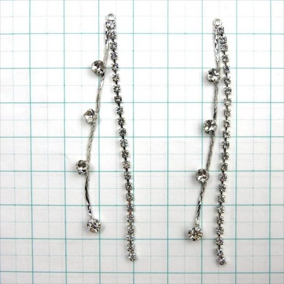 [4 件] Chain Charm ★ b / Silver ★ 70mm 雙爪鏈帶罐頭 (charm chain-bs) 第2張的照片