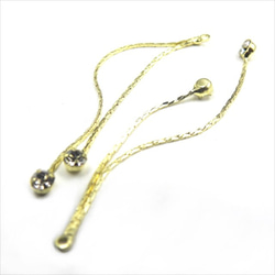 [4 件] Chain Charm ★ i / Gold ★ 70mm 2 鏈帶流蘇罐 (charm chain-ig) 第3張的照片