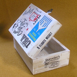 木製小物入れ　憧れの海外旅行　フライトアテンダント　スチュワーデス 2枚目の画像