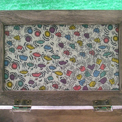 リバティ 木製ジュエリーボックス 小物入れ 裁縫箱 2枚目の画像