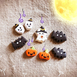 [ジャック] Creemaハロウィンかぼちゃのピアス/耳のクリップを変更することができます 4枚目の画像