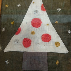クリスマスツリー刺繍 3枚目の画像