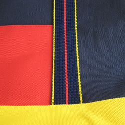 帆布トートバッグ TE・06 紺×赤×黄 3枚目の画像