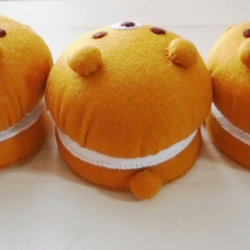 受注作製】フェルト おままごと♡くまさんハンバーガーセット おもちゃ