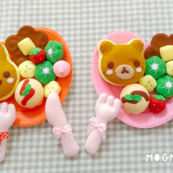 受注作製】フェルト♡ふわふわ 動物 パンケーキ ホットケーキ スイーツ