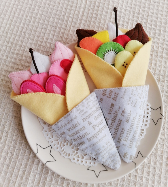 受注作製]フェルト♡クレープセット おもちゃ・人形 mogmog 通販