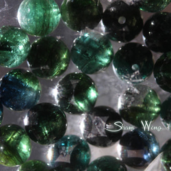 天然石✿高品質グリーン～ブルートルマリン ラウンド約6.2～6.4mm☆4粒 2枚目の画像