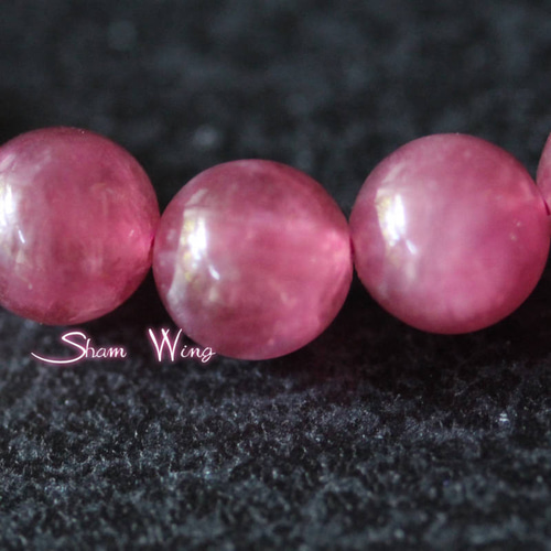 天然石✿高品質ピンクトルマリン約7mm前後ブレスレット✧ラズベリー  