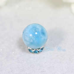 売約済❁天然石✿大粒！10Aラリマー ラウンド約15.5mm☆1粒E 6枚目の画像