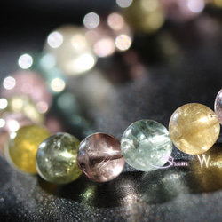 天然石✿高透明パステルカラートルマリン約8～8.5mmブレスレット☆希少