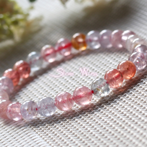 売約済※天然石✿高品質スピネルブレスレット約6.6～6.9mm✧希少 
