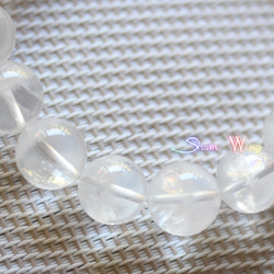 天然石✿大粒レインボーホワイトファントムクォーツブレスレット約12～12.9mm☆珍品 6枚目の画像
