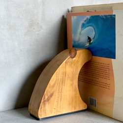 数量限定　ブックエンド　木製　ウッド　サイン　FIN　オブジェ　サーフボード　フィン　木製文字　SURF　サインレター　 1枚目の画像