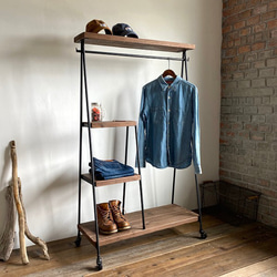 りーちゃん　2台　アイアン ガス管調 ハンガーラック 引き取り限定 8_d0b1279b8799119b1f33fdcff1f9