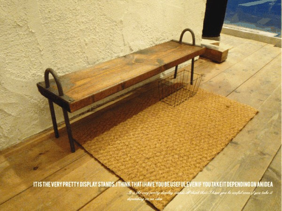 內閣Kutsutana花園浴缸顯示器鐵舊料種植架花架跳板 第1張的照片