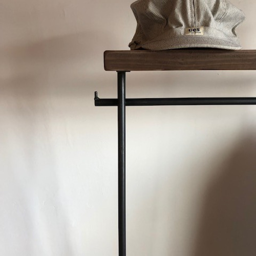 限定価格☆ 数量限定2段特大ハンガーラック古材収納ディスプレイラック