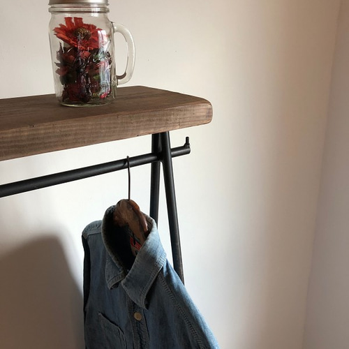 数量限定 2D-M5 / 2段棚 ハンガーラック アイアン