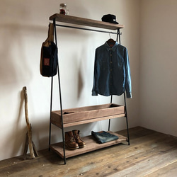 数量限定 MHA 古材 ハンガーラック シンプル 木製 クロージング