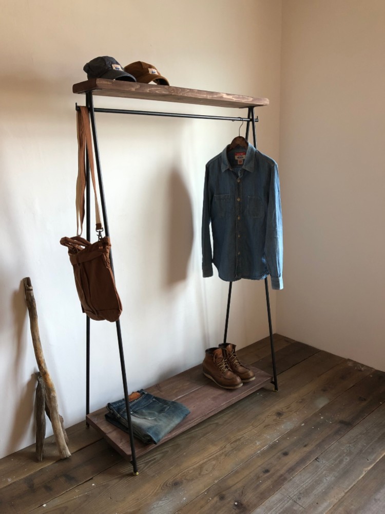 サイズオーダー可能 自由設計 SNNK-158-H-F ハンガーラック アイアン