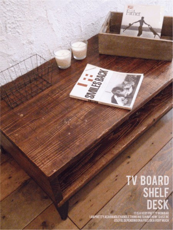 数量限定　OLDDS　ローテーブル　コーヒーテーブル　テーブル　ベンチ　古材　テレビボード アイアン　サイドテーブル 3枚目の画像