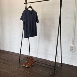 ハンガーラック コンパクト アンティーク ハンドメイド 古材 アイアン