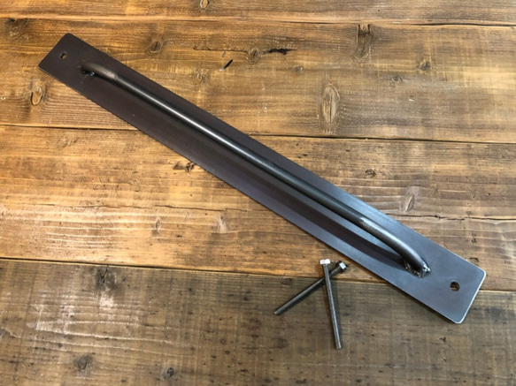 数量限定 　IDH-PP7-１　ドアノブ　L:70cm　押す＋引く/１セット　取手　ハンドル　アイアン　インダストリアル 3枚目の画像