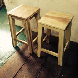 数量限定　BB-S-W　木製　椅子　サイドテーブル　ウッドチェアー イス　花台　フラワースタンド　ベンチ スツール 4枚目の画像