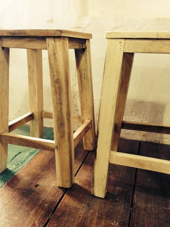数量限定　BB-S-W　木製　椅子　サイドテーブル　ウッドチェアー イス　花台　フラワースタンド　ベンチ スツール 6枚目の画像