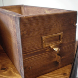数量限定　STSB-S　木製　引出し ウッドボックス　収納　取手　真鍮　木箱　BOX　引き出し（Sサイズ） 2枚目の画像