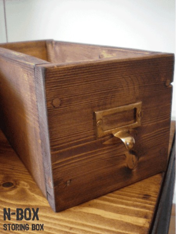数量限定　STSB-S　木製　引出し ウッドボックス　収納　取手　真鍮　木箱　BOX　引き出し（Sサイズ） 2枚目の画像