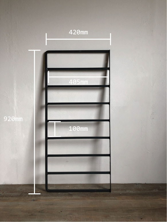 数量限定　ILS　ラダー2台＋棚板4枚　アイアン　ラダーシェルフ　古材　壁付棚　ディスプレイ　ラダーシェルフ　ブラケット 5枚目の画像